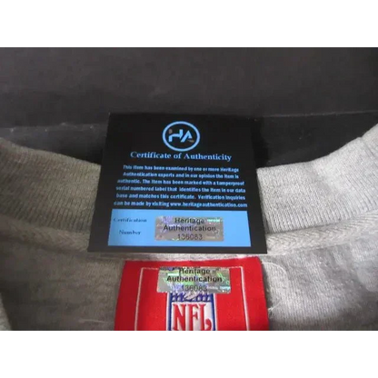 Certificate of Authenticity with NFL tag for authentic Bart Starr Packers signed sweatshirt