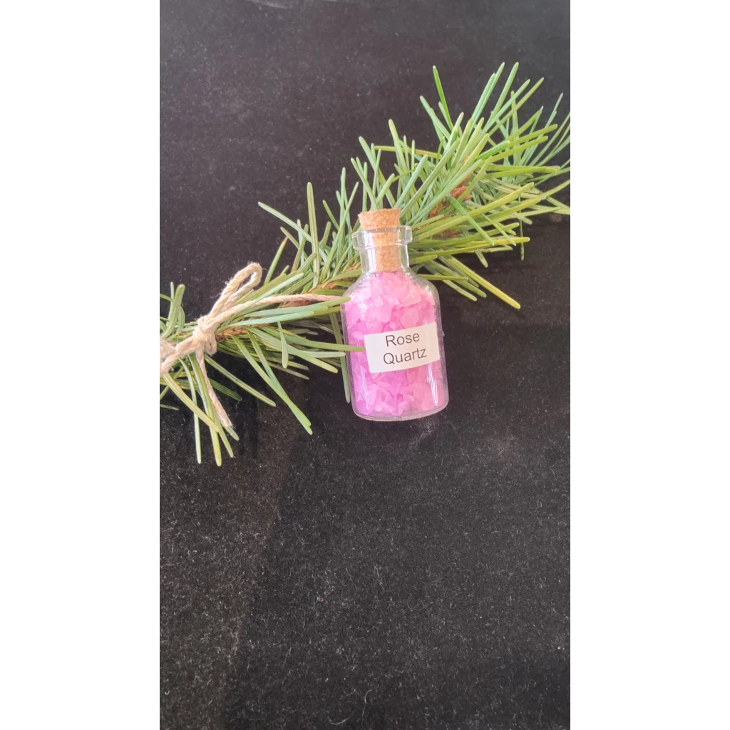 Vibrant rose quartz gemstone bottle from Authentic Brazilian Collection