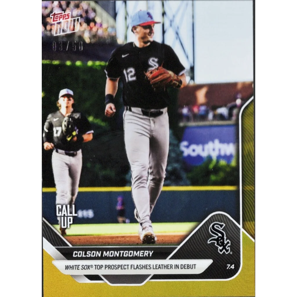 Authentic Colson Montgomery Baseball Trading Card with Certification product image