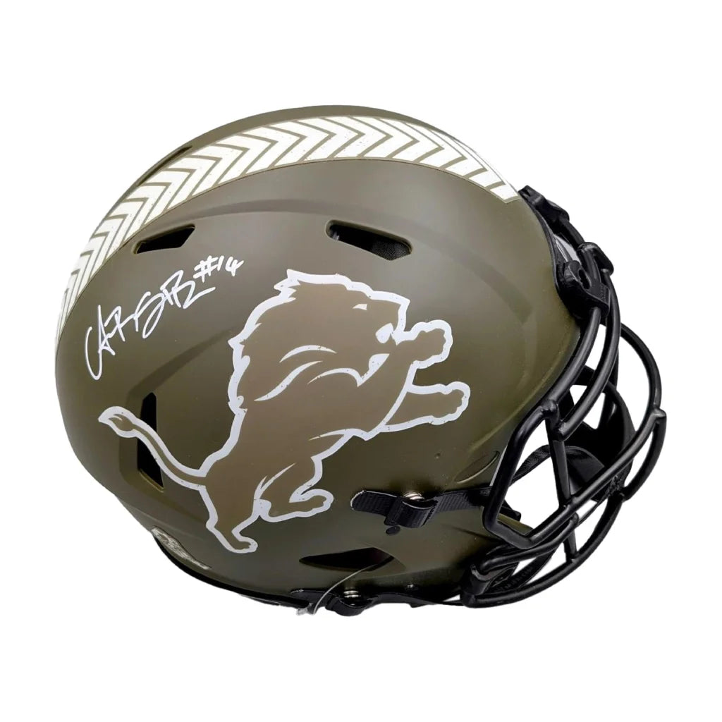 Authentic Detroit Lions Helmet Full Size Salute to Service | Creative Sports | vintageantiquesgifts.com