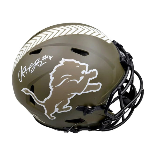 Authentic Detroit Lions Helmet Full Size Salute to Service | Creative Sports | vintageantiquesgifts.com