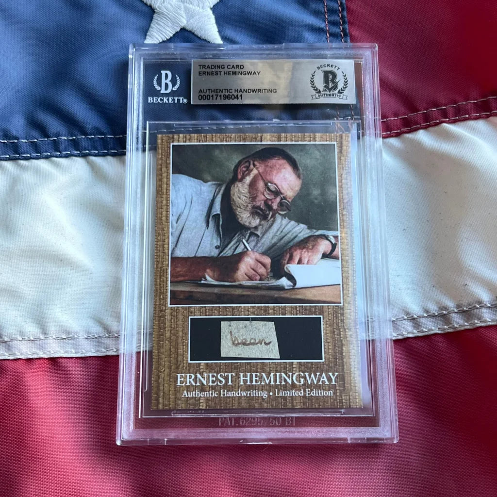 Authentic Ernest Hemingway graded card with signature