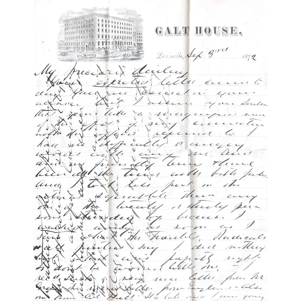 Vintage George Custer words authentic piece graded card with ornate script