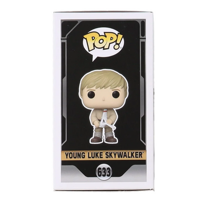 Funko Pop Young Luke Skywalker vinyl figure signed by Grant Feely in box