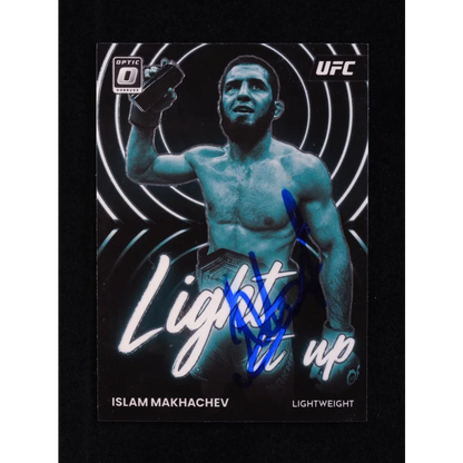 Autographed Islam Makhachev UFC trading card with Beckett COA for fans and collectors