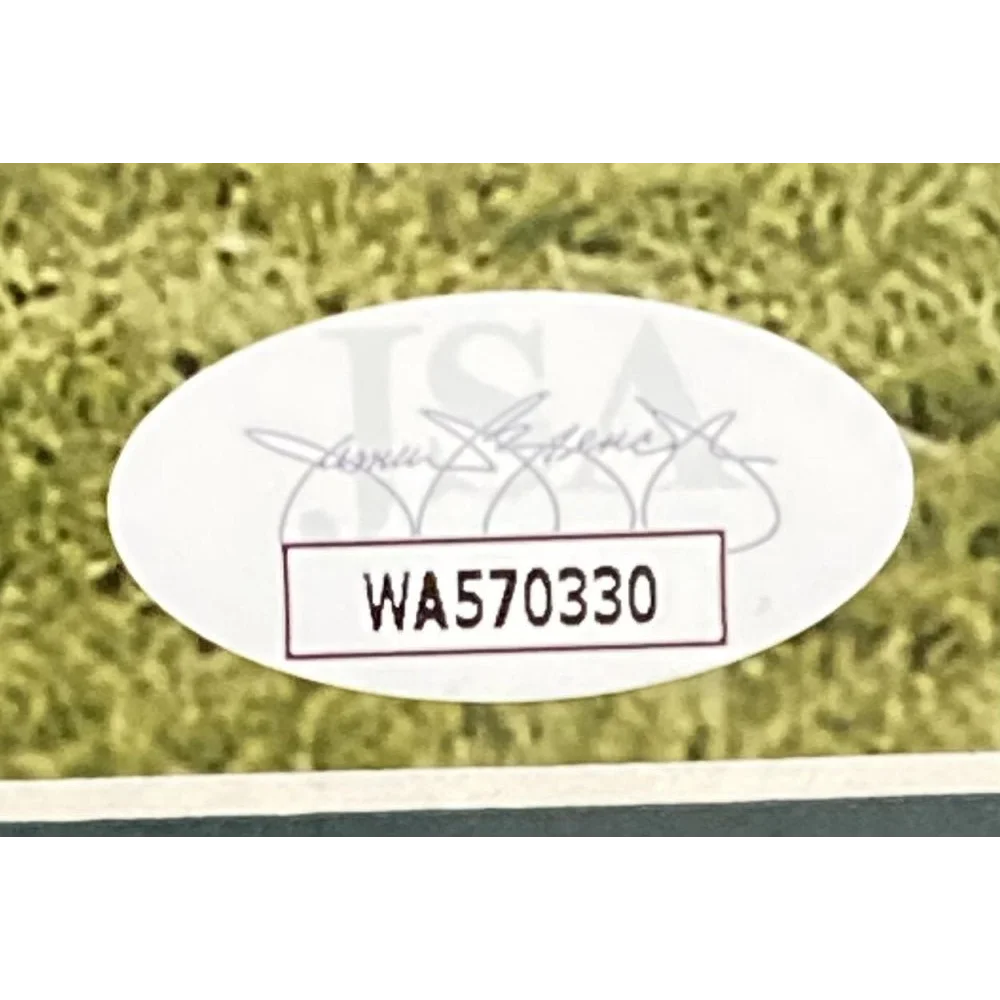 Jalen Hurts signed Eagles photo with PSA authentication sticker and certification number WA570330