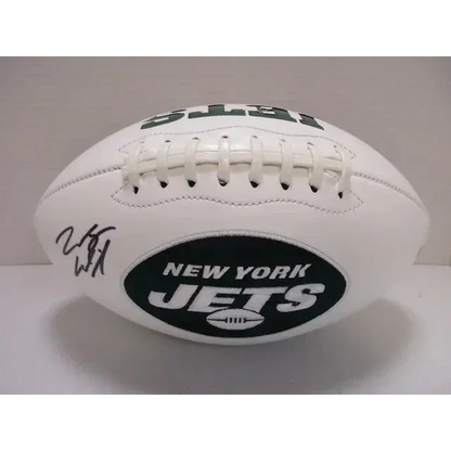 Certificate of Authenticity with hologram and serial number for Jets signed autographed logo football