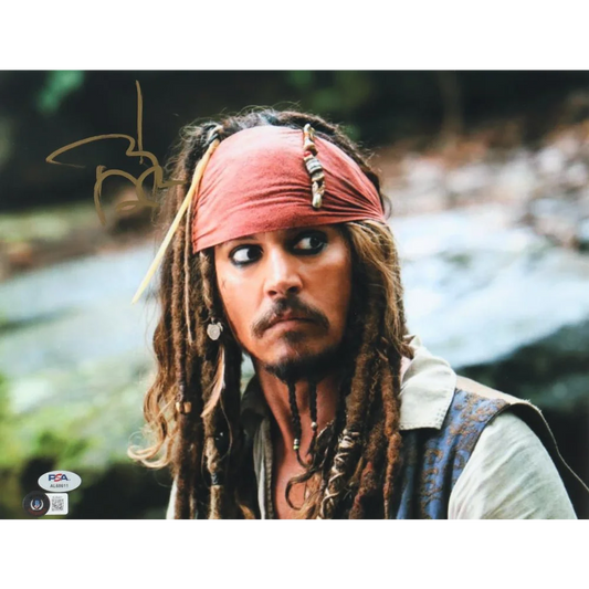 Authentic Johnny Depp Caribbean 11x14 photo of signed Captain Jack Sparrow image