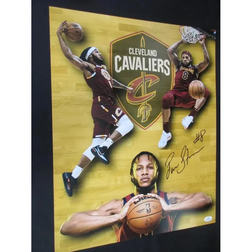 Cleveland Cavaliers signed poster with Lamar Stevens Cleveland and team logo image