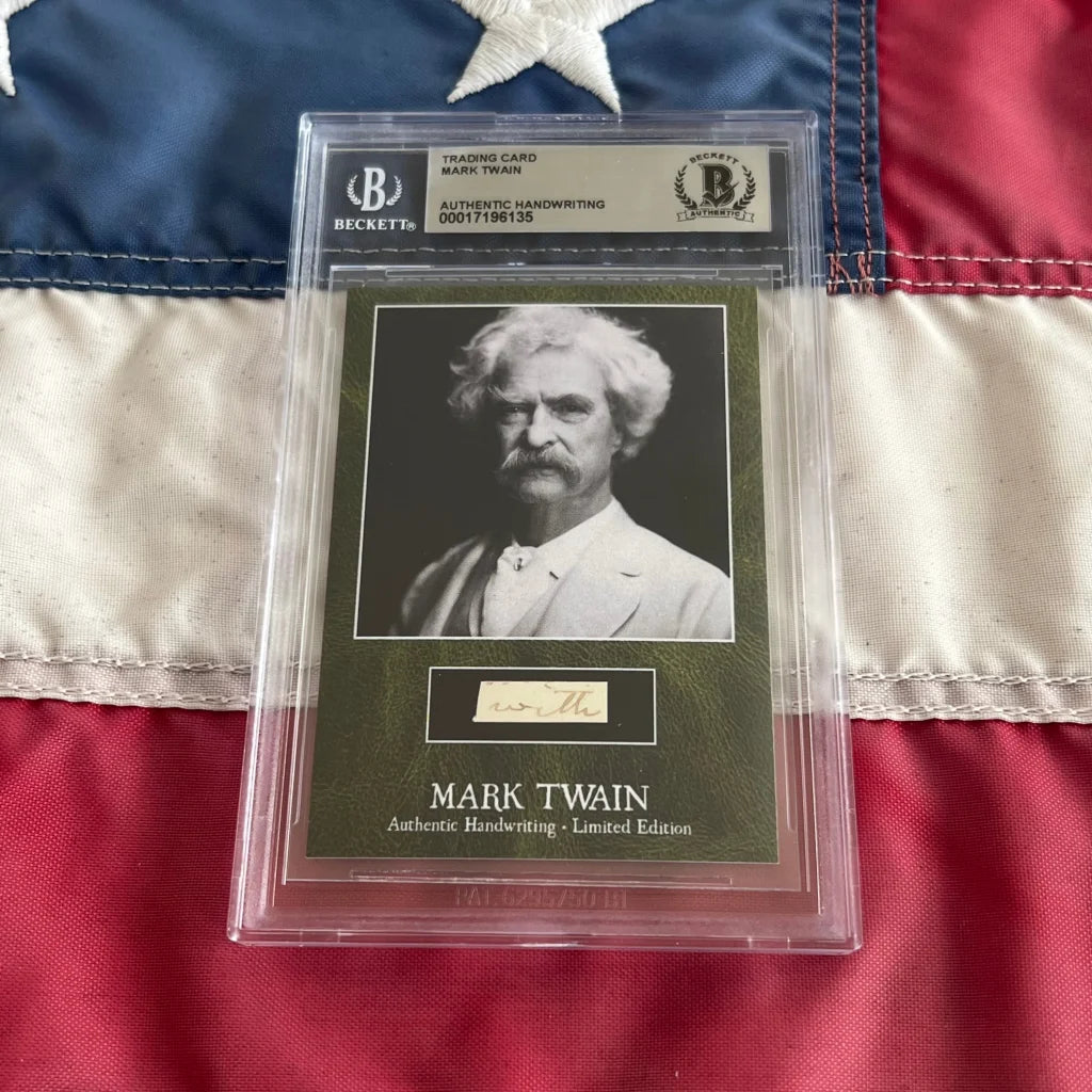 Beckett-graded Mark Twain trading card with portrait and authentic Twain words