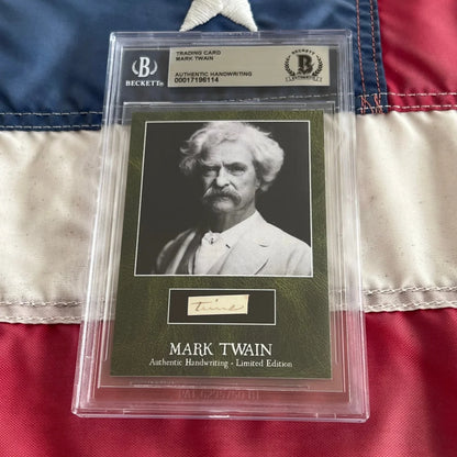 Beckett-graded Mark Twain authentic handwriting trading card from the Twain Words collection