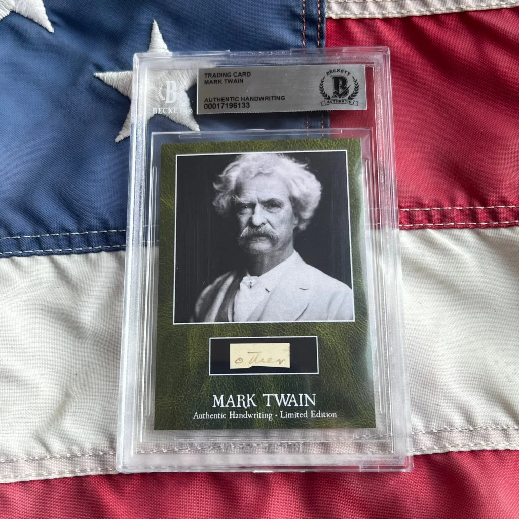 Authentic Mark Twain holographic trading card in Adventures Graded Collection