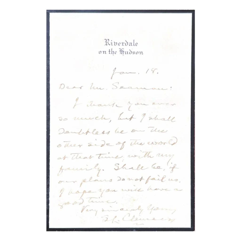 Authentic Mark Twain handwritten letter from the Twain Words First Ever Graded Collection