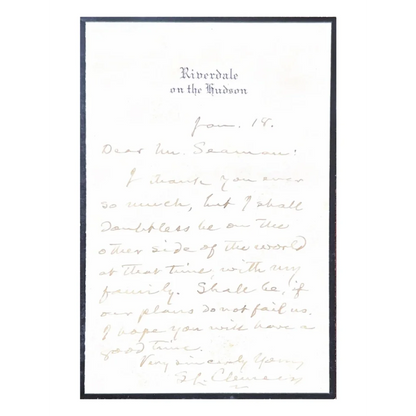 Authentic Mark Twain handwritten letter from the Twain Words First Ever Graded Collection