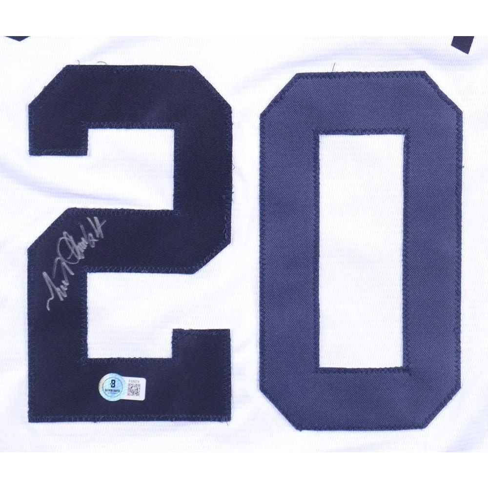 Autographed white Miguel Cabrera Miami baseball jersey with number 20 for fans