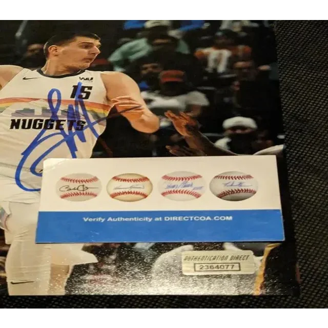 Autographed Nikola Jokic Denver Nuggets jersey with authenticity cert for Denver Nuggets fans