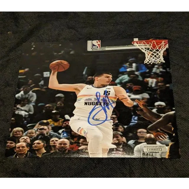 Autographed Nikola Jokic Denver Nuggets basketball photo for Jokic Denver Nuggets fans