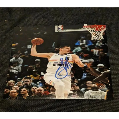 Autographed Nikola Jokic Denver Nuggets basketball photo for Jokic Denver Nuggets fans