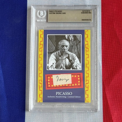 Pablo Picasso Authenticated Handwriting Card