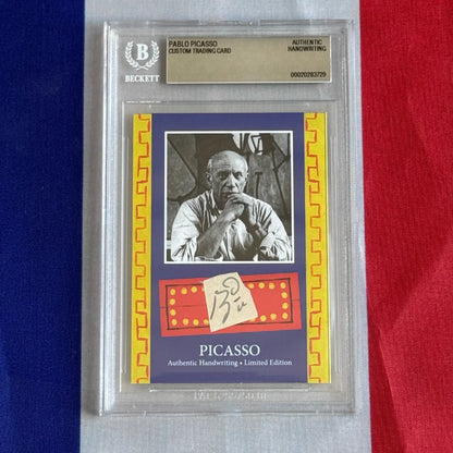 Pablo Picasso Authenticated Handwriting Card