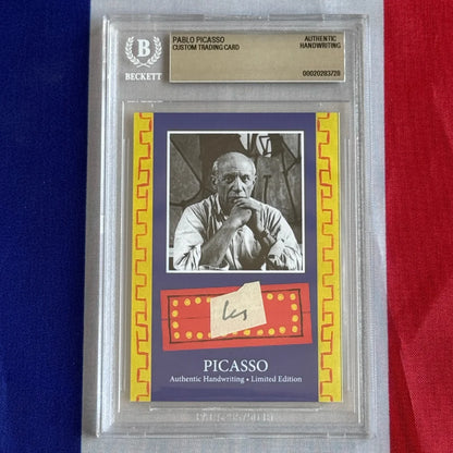 Pablo Picasso Authenticated Handwriting Card
