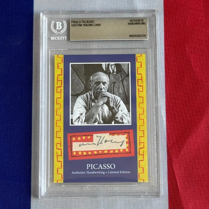 Pablo Picasso Authenticated Handwriting Card