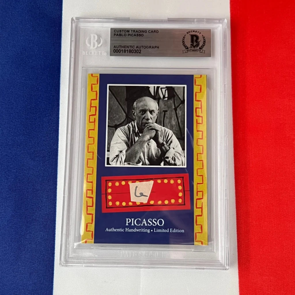 Authentic Pablo Picasso autograph trading card, Beckett authenticated