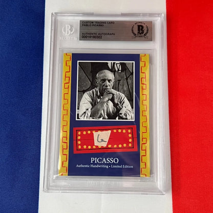 Authentic Pablo Picasso autograph trading card, Beckett authenticated