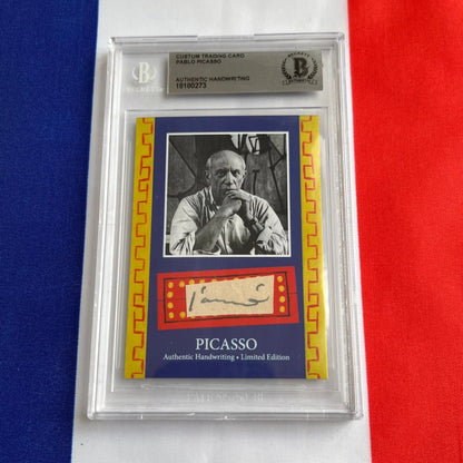 Authentic Pablo Picasso handwriting trading card, Beckett authenticated
