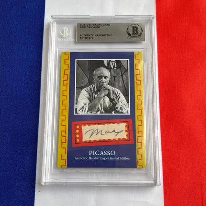 Authentic Pablo Picasso handwriting trading card in protective slab