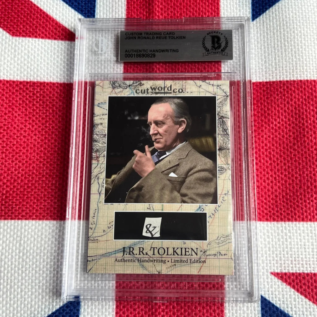Authentic piece of J.R.R. Tolkien handwriting in encapsulated word collectible