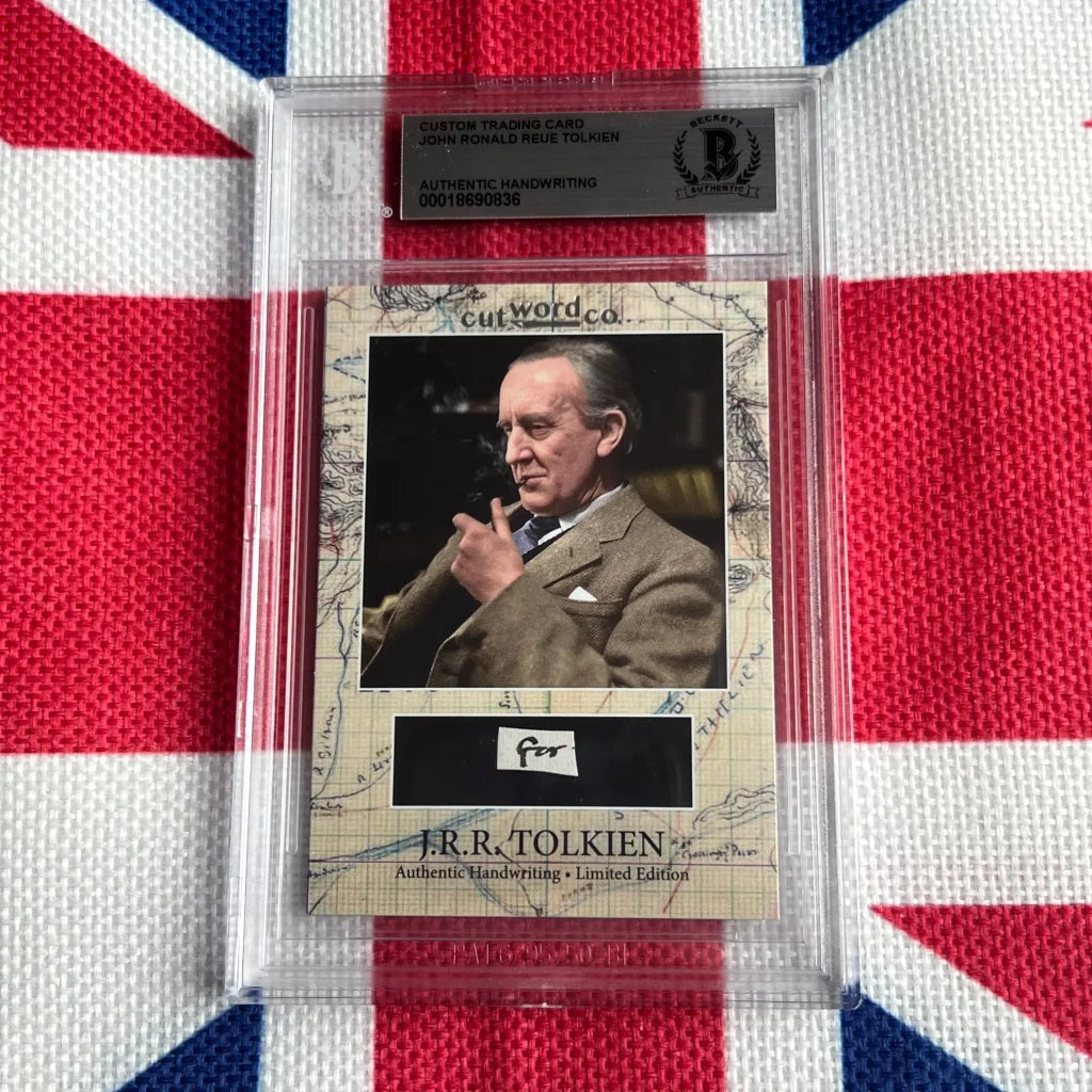 Authentic piece of Tolkien’s handwriting in J.R.R. collectible