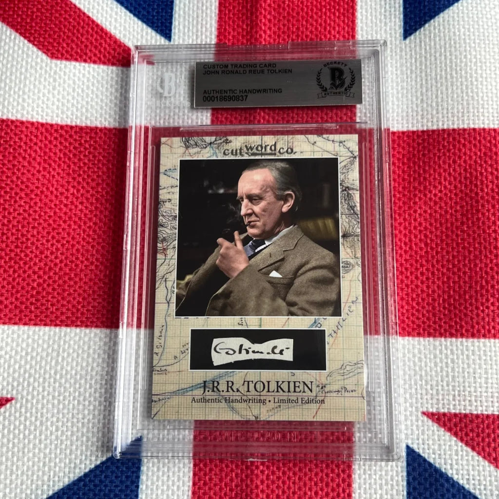 Authentic piece of J.R.R. Tolkien handwriting in encapsulated word collectible