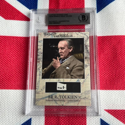 Authentic piece of J.R.R. Tolkien handwriting in encapsulated word collectible