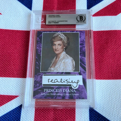 Princess Diana handwritten letter trading card with authentic piece