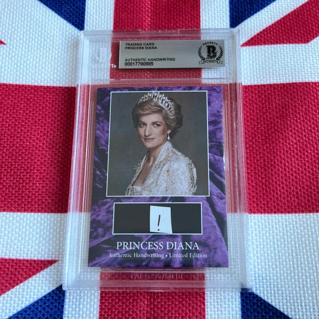 Princess Diana handwritten letter trading card in protective slab