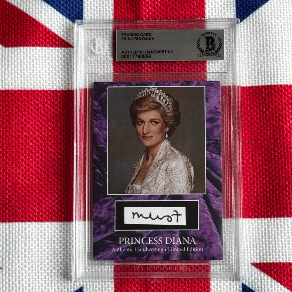 Princess Diana handwritten letter trading card, authentic limited edition