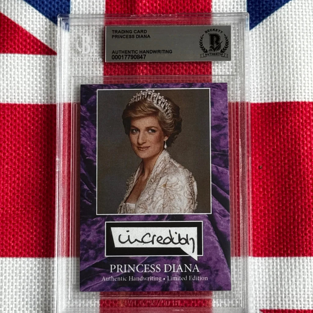 Authentic Princess Diana handwritten letter trading card piece