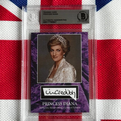 Authentic Princess Diana handwritten letter trading card piece