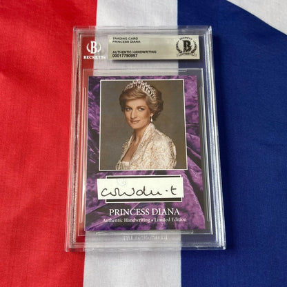 Beckett-graded Princess Diana trading card with authentic handwritten letter piece