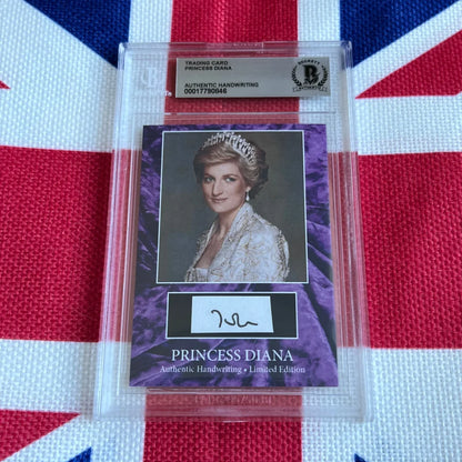 Authentic Princess Diana handwritten letter trading card in protective case