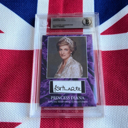 Princess Diana handwritten letter authentic trading card in acrylic case