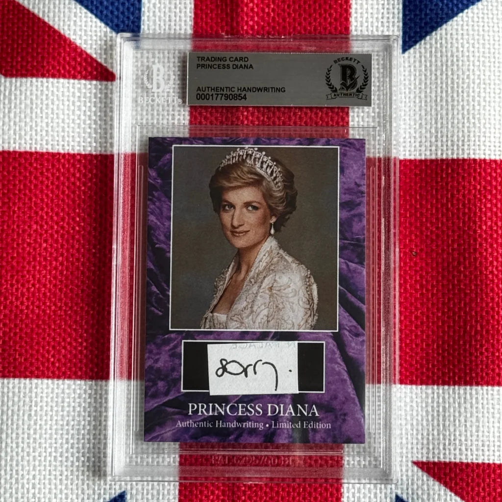 Authentic Princess Diana handwritten letter piece trading card