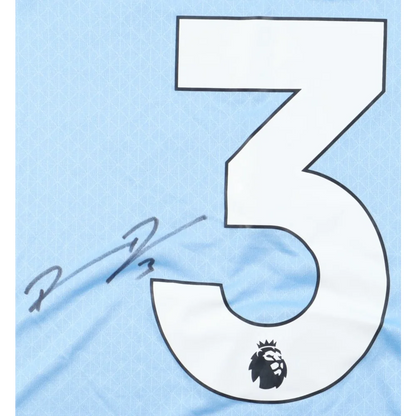 Light blue Puma jersey with Ruben Dias autograph and number 3 from Manchester City