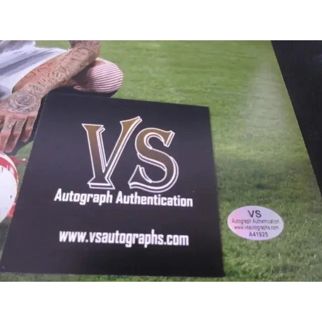 Black sign for autograph authentication on signed 8x10 photo VSA COA from Authentic Soccer Player