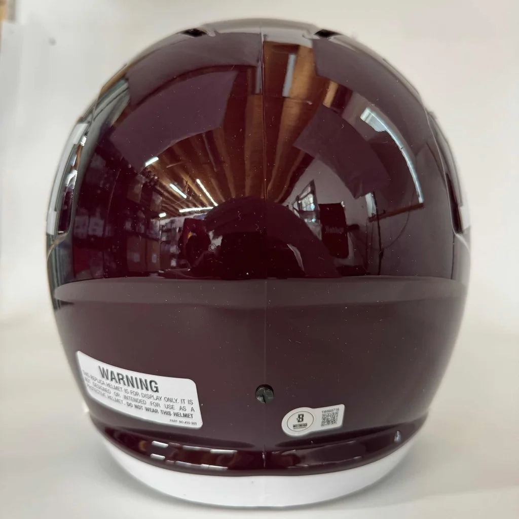 Texas A&M maroon football helmet glossy finish with white trim