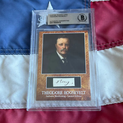 Beckett-authenticated authentic Theodore Roosevelt words collection card