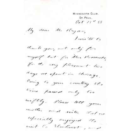 Vintage handwritten letter on aged paper featuring authentic Theodore Roosevelt words