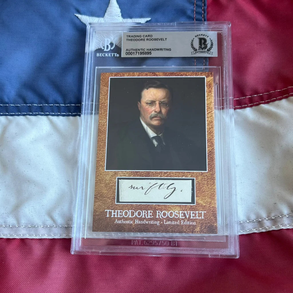 Beckett-authenticated authentic Theodore Roosevelt trading card from Roosevelt Words Collection