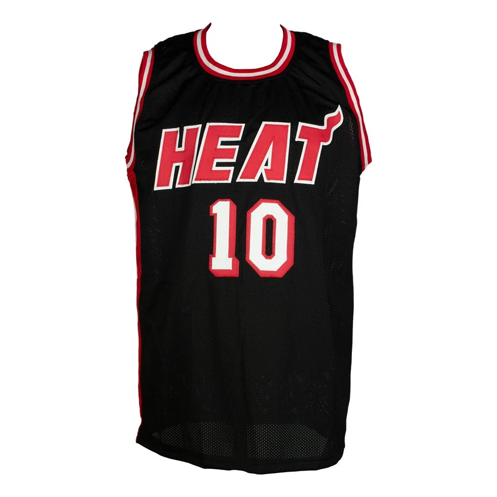 Authentic Tim Hardaway signed black basketball jersey with red and white trim